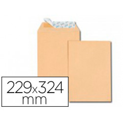 Pochette à soufflet 3 cm en kraft blond 280 x 365 mm 120g sans fenêtre -  Bande autoadhésive - boîte 250 unités pas cher