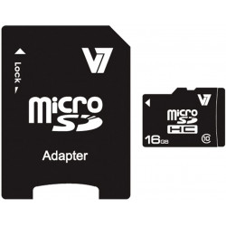 V7 Carte Micro SDHC 16Go Classe 10