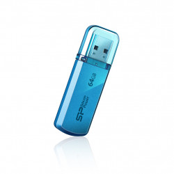 CLE USB SILICON POWER Helios 101 64GB ALUMINIUM BLEUE USB 2.0 SP064GBUF2101V1B