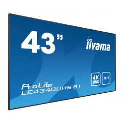 IIYAMA LFD 43 dalleAMVA3 4K 3840x2160 VGA DVI 2xHDMI 350cd m 8ms 5000 1 VESA 4