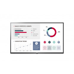 LG - Ecran 50'' LFD 16 9 16h 7j 3840x x2160 400cd m 3xHDMI 2xUSB RJ45 RS232C Audio 2xHP Bords fin Noir 50UL3G-B