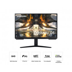 SAMSUNG Ecran 32'' Gaming Odyssey G5A WQHD VA 1ms 165 Hz. AMD FreeSync G-Sync HDR10. Pied modulable Hauteur, Pivotant