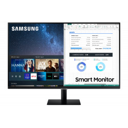 SAMSUNG Ecran 32" Noir LS32AM500NR Smart Monitor M5 - FHD VA - 8ms 250cd m² 3000 1 - HDMI - USB - 60Hz Réglable en Inclinaison