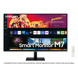 SAMSUNG Ecran 32" LS32BM700UUXEN Smart MonitorM7 FHD VA 8ms 250cd m² 3000 1 - HDMI - USB - Wifi 60Hz - Réglable en Inclinaison