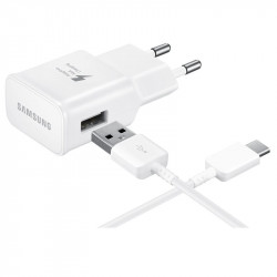 CHARGEUR SECTEUR RAPIDE 2A Blanc Câble détachable USB C Technologie AFC SAMSUNG - EP-TA20EBECGWW