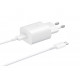 CHARGEUR SECTEUR ULTRA RAPIDE 25W USB Type-C to Type-C 1m Blanc avec cable SAMSUNG EP-TA800XWEGWW