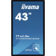 IIYAMA LFD 43 Tactile PCAP 1920x1080 VGA DisplayPort 2xHDMI USB 500cd m 8ms Pa