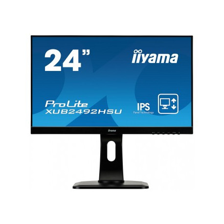 Moniteur IIYAMA 24 IPS 16 9 4ms 1920x1080 ULTRA MINCE HPs VGA HDMI DisplayPort