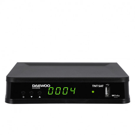 DAEWOO Décodeur satellite DVB S/S2 - TNT SAT - avec carte d'abonnement incluse - avec télécommande