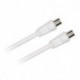 Câble coaxial mâle / femelle 9,52 mm + 1 adaptateur mâle / mâle 1m50 - blanc