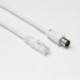 Câble RJ45 mâle vers coaxial mâle - Diamètre 9,52mm - 2m - blanc