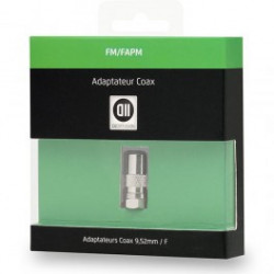 Adaptateur or Coax mâle 9.52mm Fiche SAT femelle