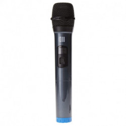 Microphone dynamique DII omnidirectionnel sans fil, avec écran, récepteur rechargeable, jack 6.35mm - bleu