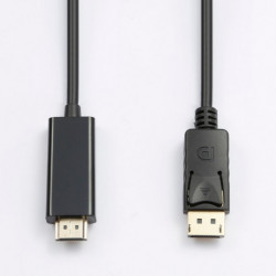 Câble HDMI mâle / DisplayPort mâle avec système de verrouillage - 2m
