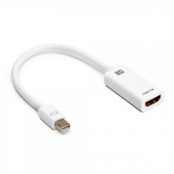 Câble mini DisplayPort mâle HDMI femelle - compatible Full HD 1080p - HDMI 1.3 - blanc