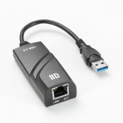 Adaptateur USB3.0 mâle / RJ45 femelle noir