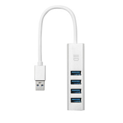 Hub 4 ports 3.0 avec câble micro USB et adaptateur secteur 2A