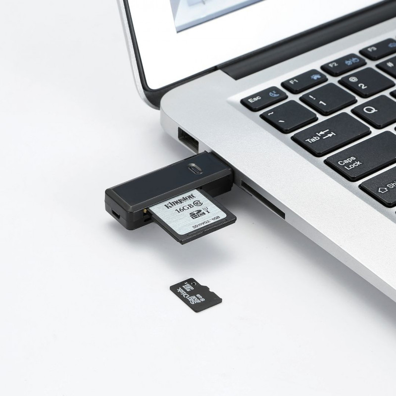 Lecteur Adaptateur Carte Memoire SD Micro SD Connecteur USB PC Mobile  Tablette