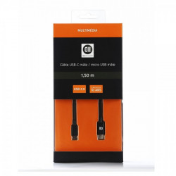 Câble USB-C mâle micro USB mâle USB 2.0