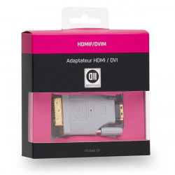 Adaptateur HDMI femelle DVI mâle - Fiches or