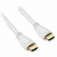 Câble HDMI mâle/mâle compatible 1.4 (3D) - 2160p - Fiches or - blanc
