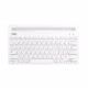 WE Clavier Bluetooth universel avec fonction support pour tablette/smartphone - Blanc