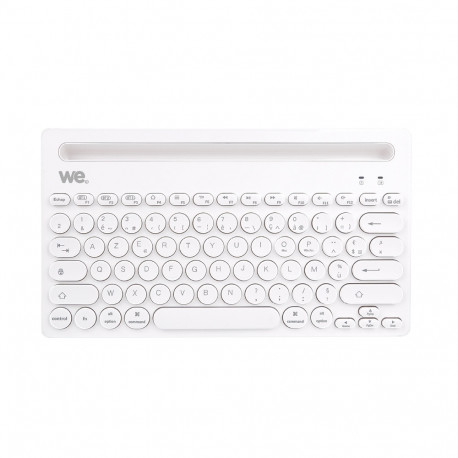 WE Clavier Bluetooth universel avec fonction support pour tablette/smartphone - Blanc