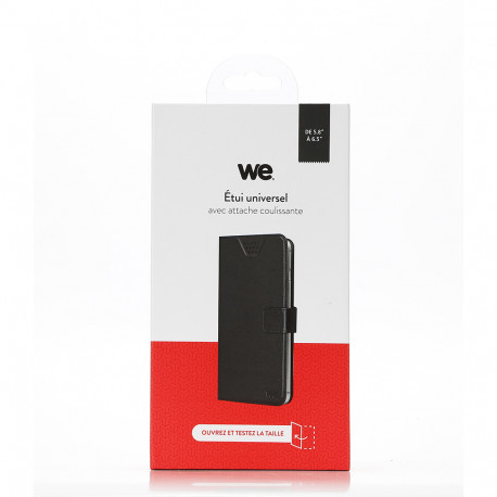 WE Etui de protection AUTOCOLLANT UNIVERSEL - XL - 5.8'' à 6.5" Noir