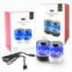 Pack de 2 enceintes Bluetooth WE - 5W - Effet LED - Blanc