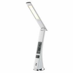 Lampe de bureau LED - Rechargeable - Réveil avec fonction snooze - Blanc
