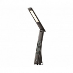 Lampe de bureau LED - Rechargeable - Réveil avec fonction snooze - Noir
