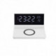 Réveil avec chargeur induction à 15W - lumiosité réglable - 1 port USB pour la charge - affichage température intérieure et date