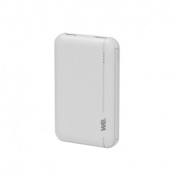 WE Batterie de secours 5000mAh - 2 ports USB A - 5V/2.1A - Sortie totale 10.5W - Blanc