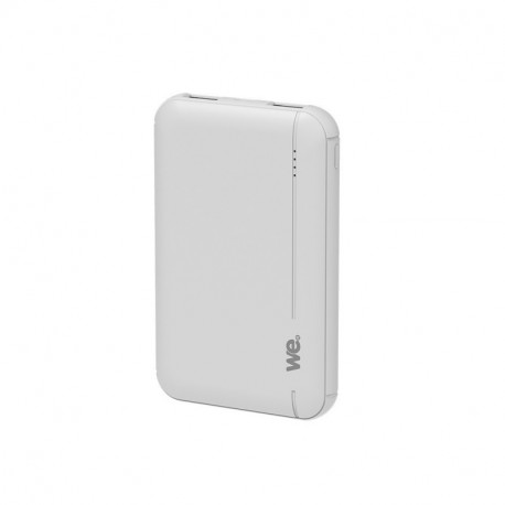 WE Batterie de secours 5000mAh - 2 ports USB A - 5V/2.1A - Sortie totale 10.5W - Blanc