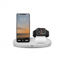 WE Dock de charge induction Apple 3-en-1 pour iPhone / AirPods / Apple Watch - 18W max - blanc