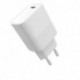 Chargeur secteur WE 1 Port USB-C - 20W - Power Delivery - format mini - Blanc