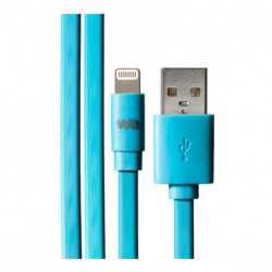 Câble USB / Lightning plat 1m - Bleu