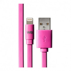Câble USB / Lightning plat 1m - Fuschia