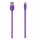 Câble USB / Lightning plat 1m - Violet