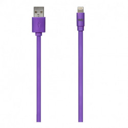 Câble USB / Lightning plat 1m - Violet