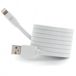 Câble USB / Lightning plat 1m - Blanc