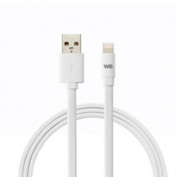 Câble USB / Lightning plat 2m - Blanc