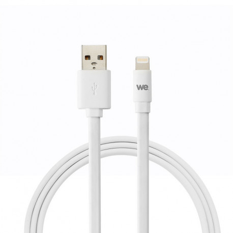 Câble USB / Lightning plat 2m - Blanc