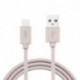 Câble USB/Lightning en silicone - 1m - rose