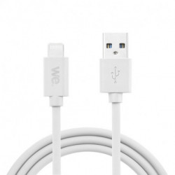 Câble USB/Lightning en silicone - 2m - blanc