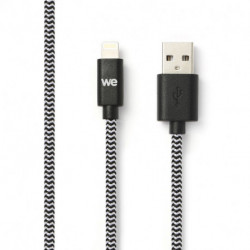 Câble USB / Lightning nylon tressé 1m