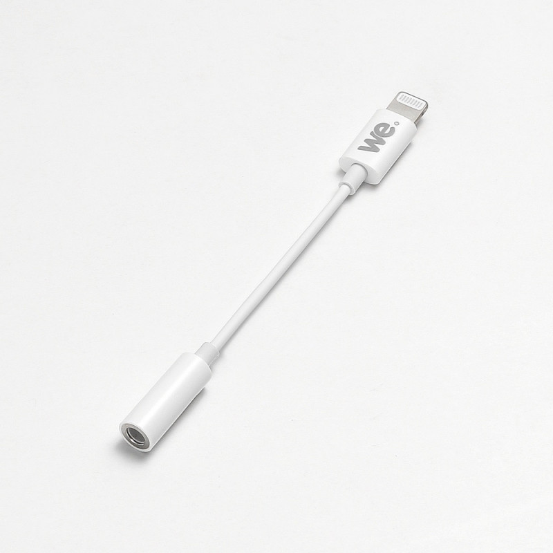 Adaptateur Lightning mâle / jack 3.5mm femelle - blanc - WE