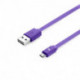 Câble USB / Micro USB plat 1m - connecteurs reversibles