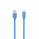 Câble USB-C / USB plat USB 3.1 gen 2 - 1m - Bleu
