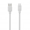 Câble USB-C USB plat USB 3.1 gen 2 - 1m - Blanc